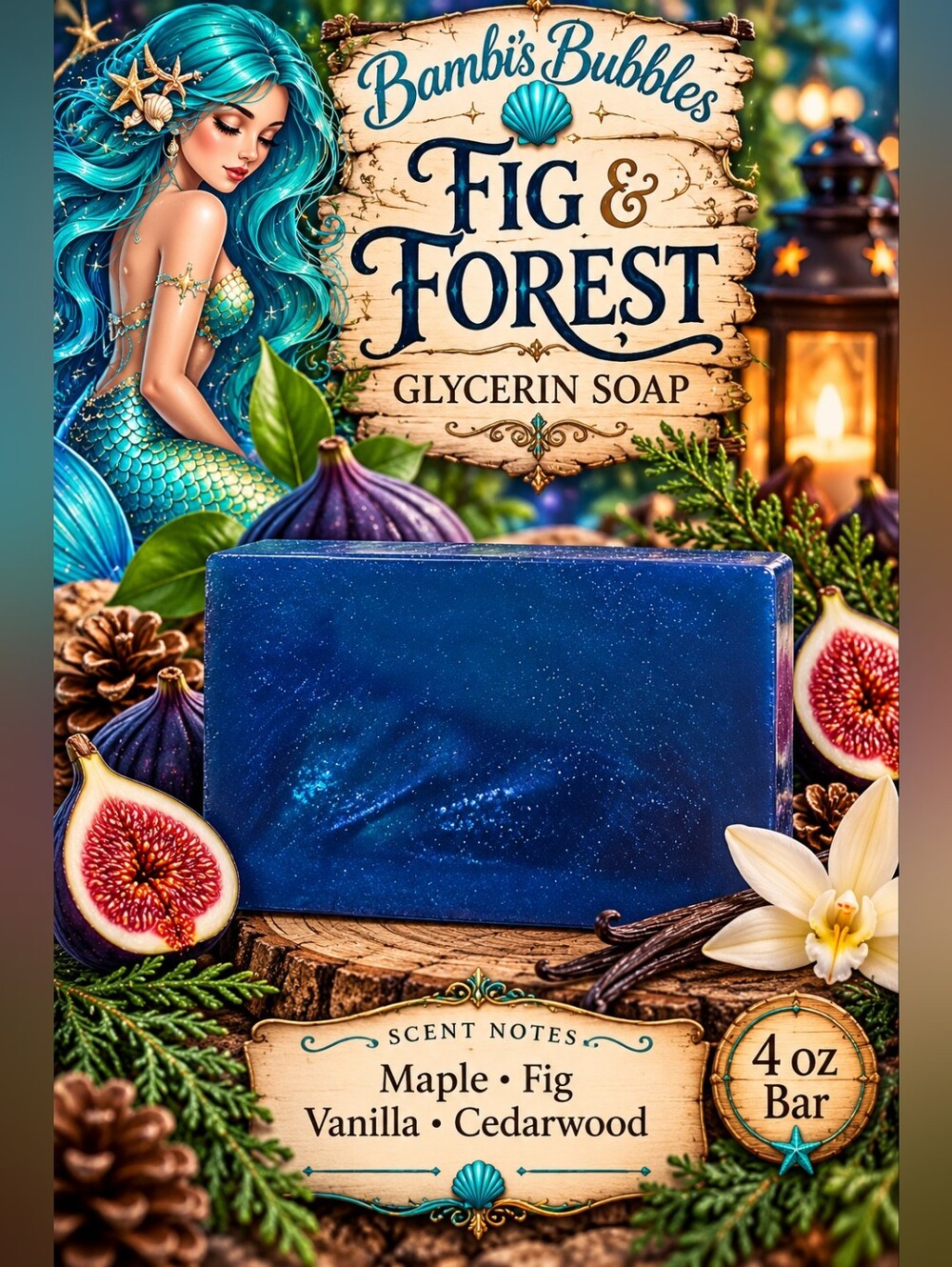 New! Fig & Forest 4oz Glycerin Soap